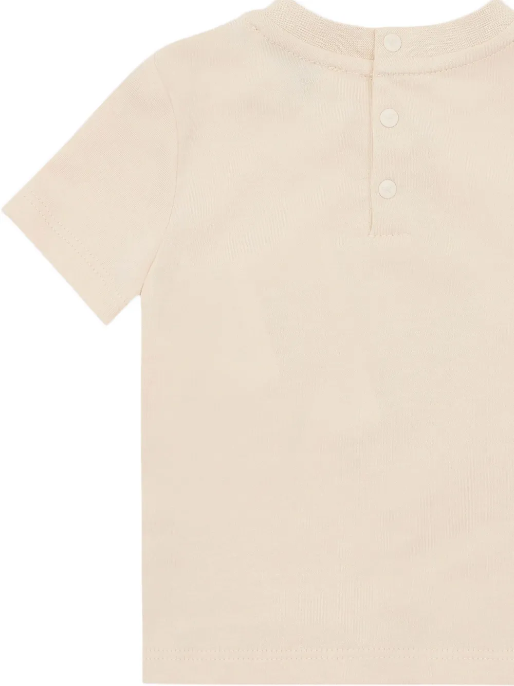 Emporio Armani Kids apple-print T-shirt Beige