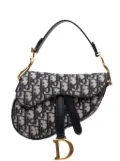 Christian Dior Pre-Owned 2018 Mini Oblique Canvas Saddle Bag satchel - Blue