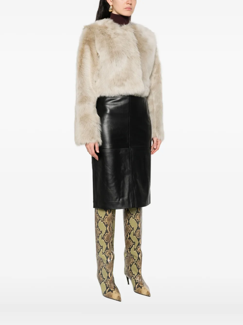 IRO Cropped jack van lamswol Beige