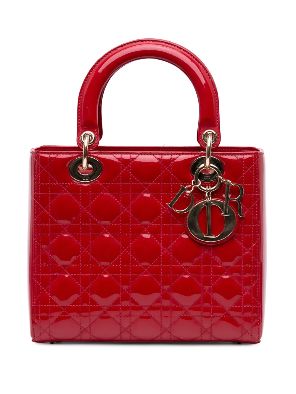 Christian Dior Pre-Owned 2017 Medium Patent Cannage Lady Dior satchel Christian Dior Pre-Owned 2017 Medium Patent Cannage Lady Dior satchel