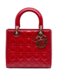 Christian Dior Pre-Owned 2017 Medium Patent Cannage Lady Dior satchel - Red