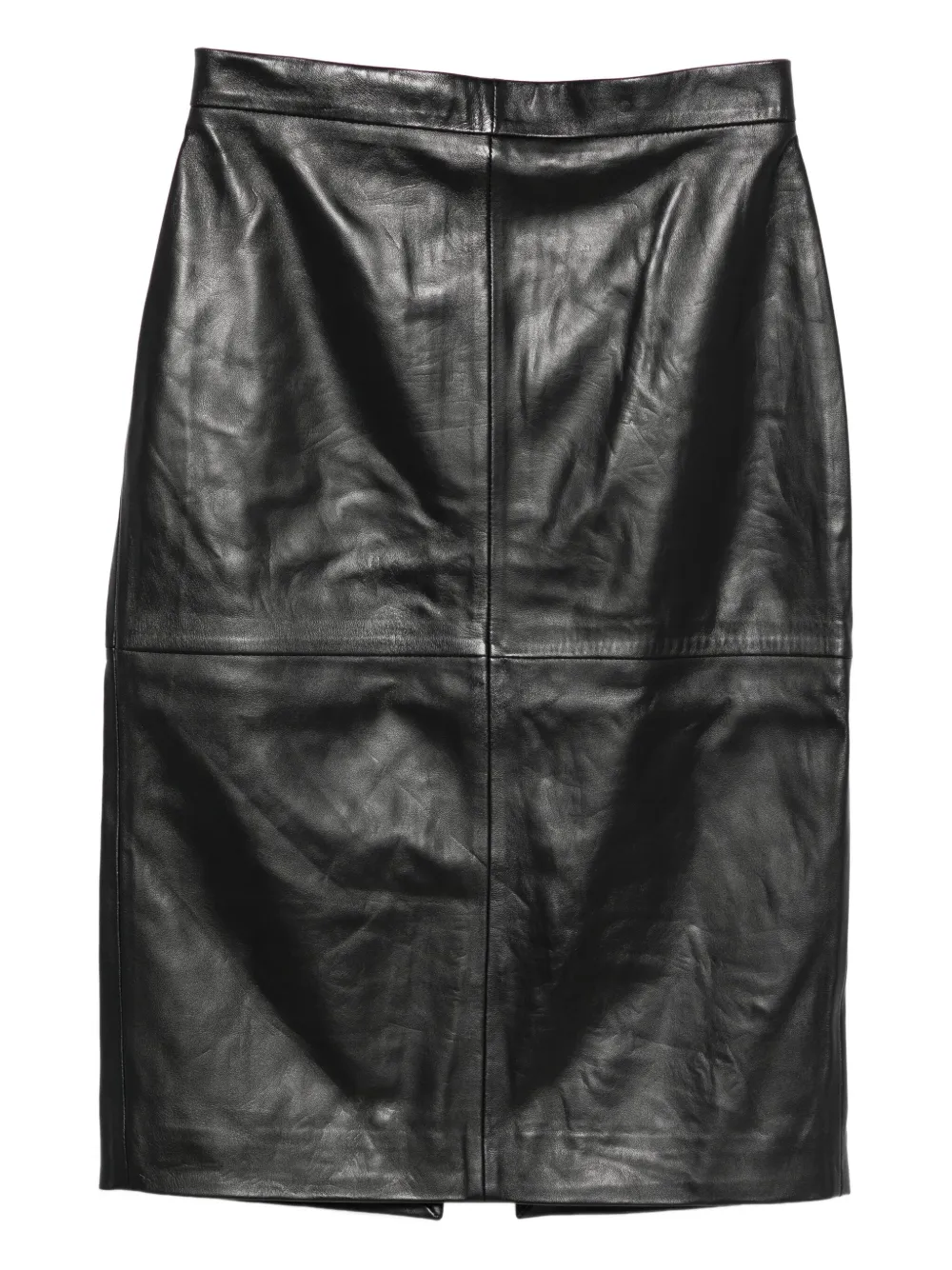 IRO lambskin panelled skirt Zwart