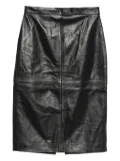 IRO lambskin panelled skirt - Black