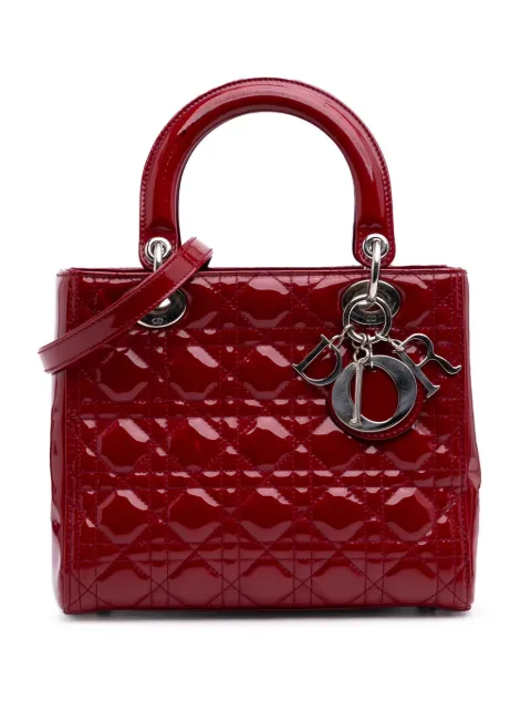 Christian Dior Pre-Owned 2014 ミディアム パテント カナージュ レディ ディオール サッチェルバッグ