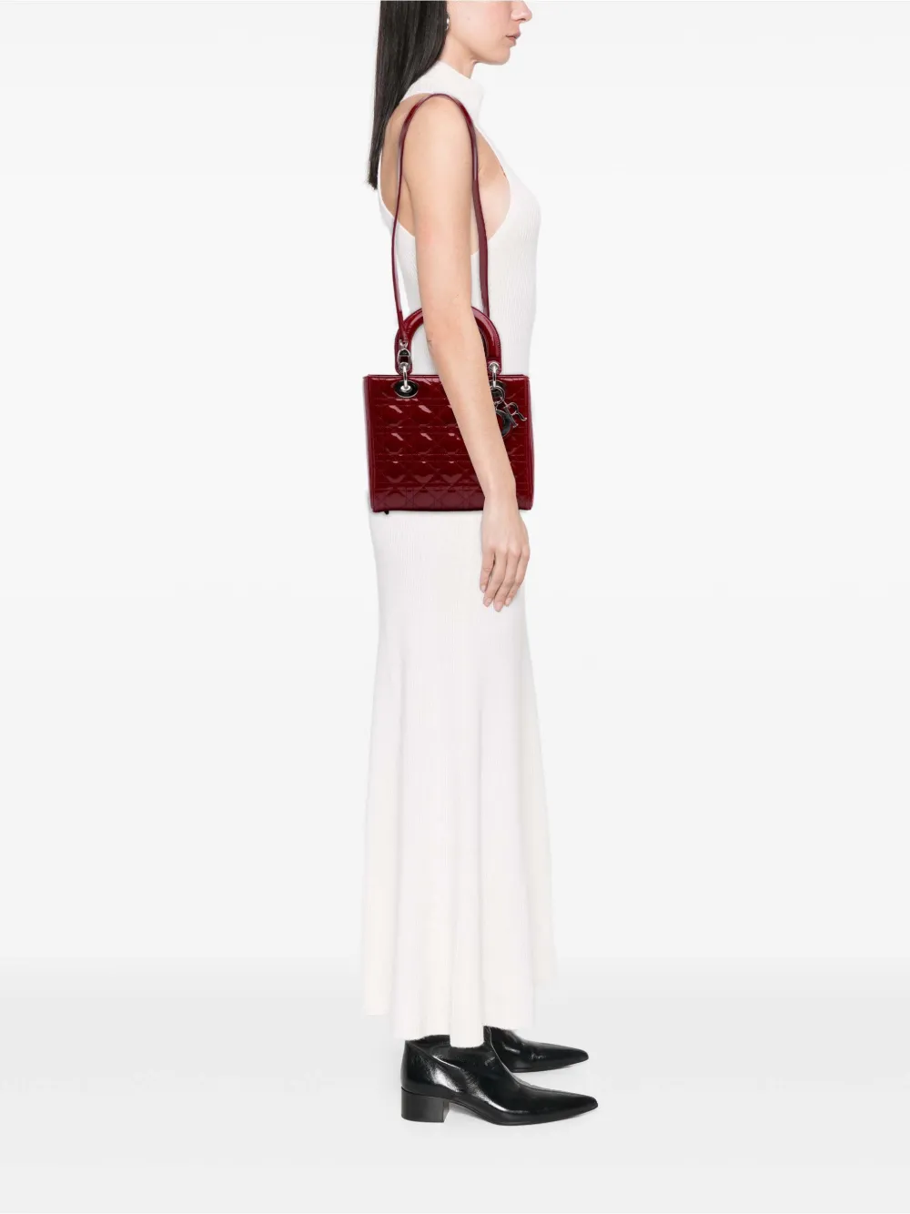 Christian Dior Pre-Owned 2015 Medium Patent Cannage Lady Dior satchel | Pre-Owned | Image 2