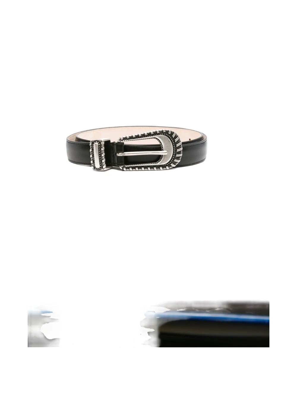 IRO leather buckle belt Zwart
