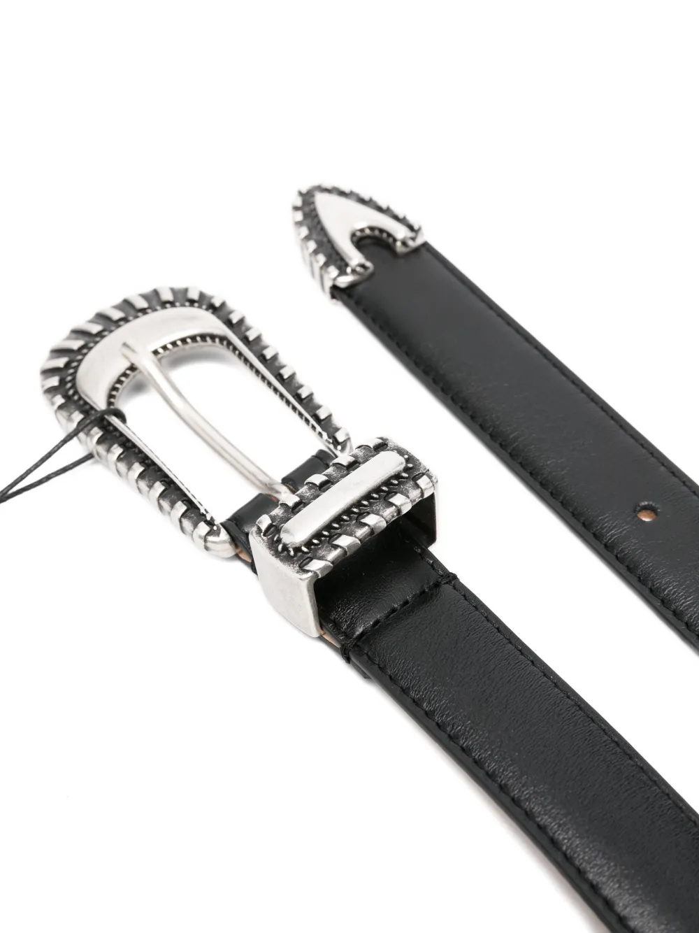 IRO leather buckle belt Zwart