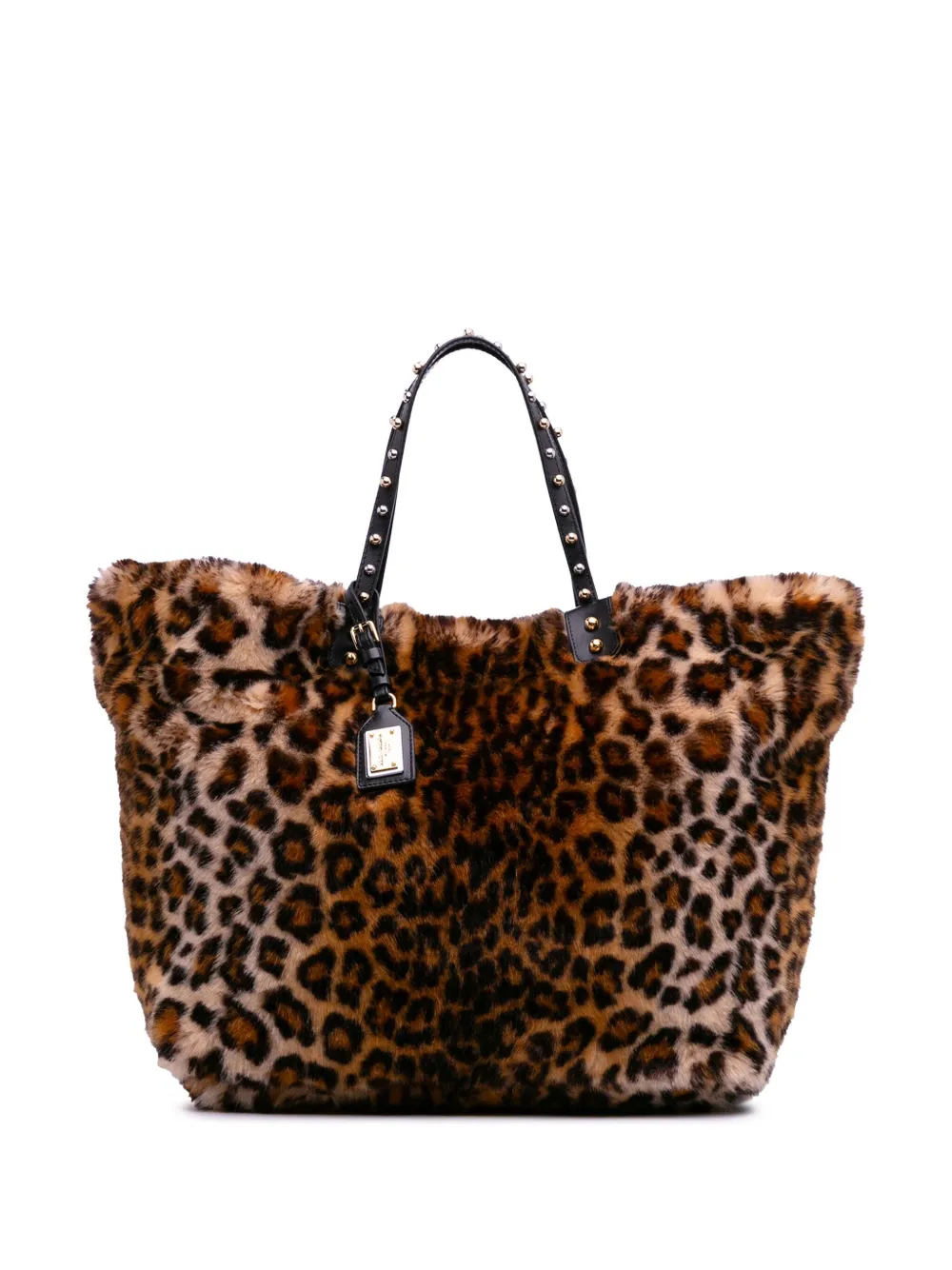Dolce & Gabbana Pre-Owned 2000-2025 Faux Fur Leopard Print Beatrice tote bag | Brown | Image 1