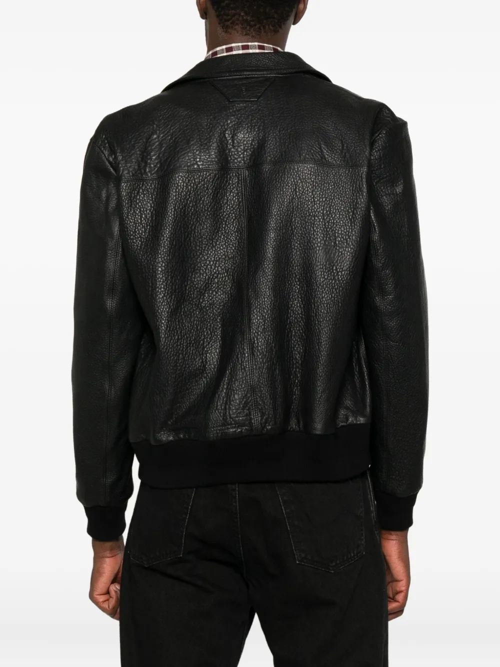 Salvatore Santoro Collared Leather Jacket In Black