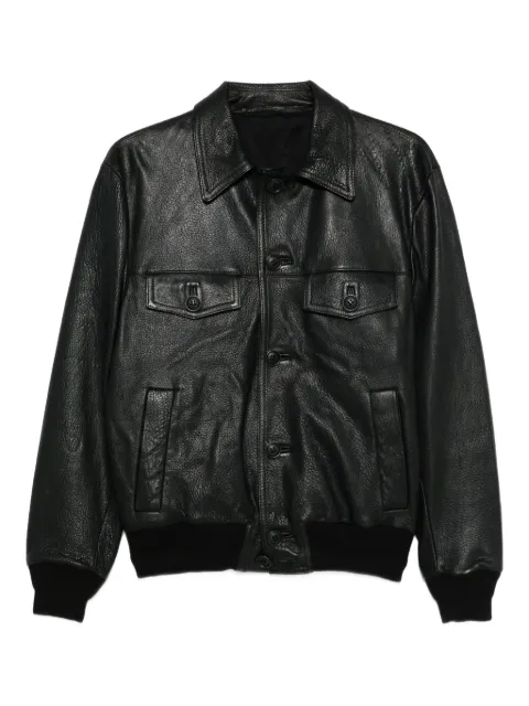 Salvatore Santoro collared leather jacket