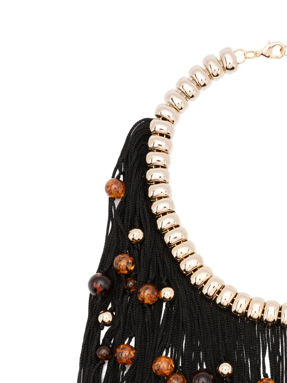 Rosantica beaded fringe necklace - Goud