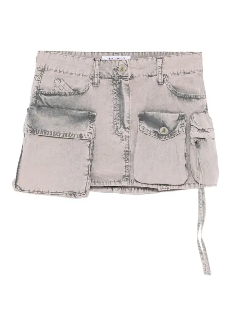 The Attico pocket-detailed cotton mini skirt