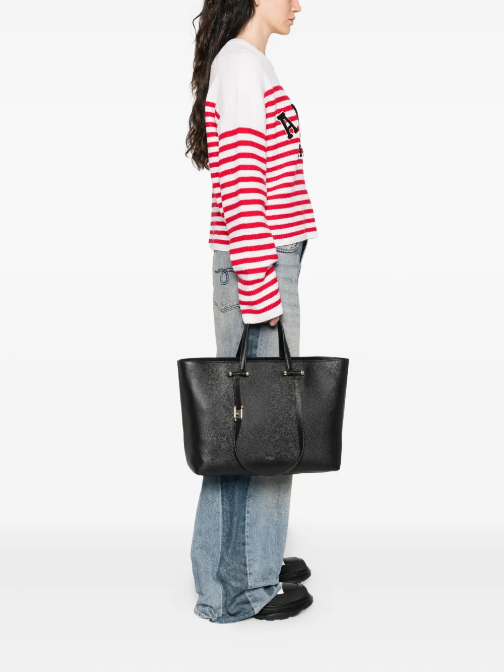 Furla large Duetto tote bag Zwart