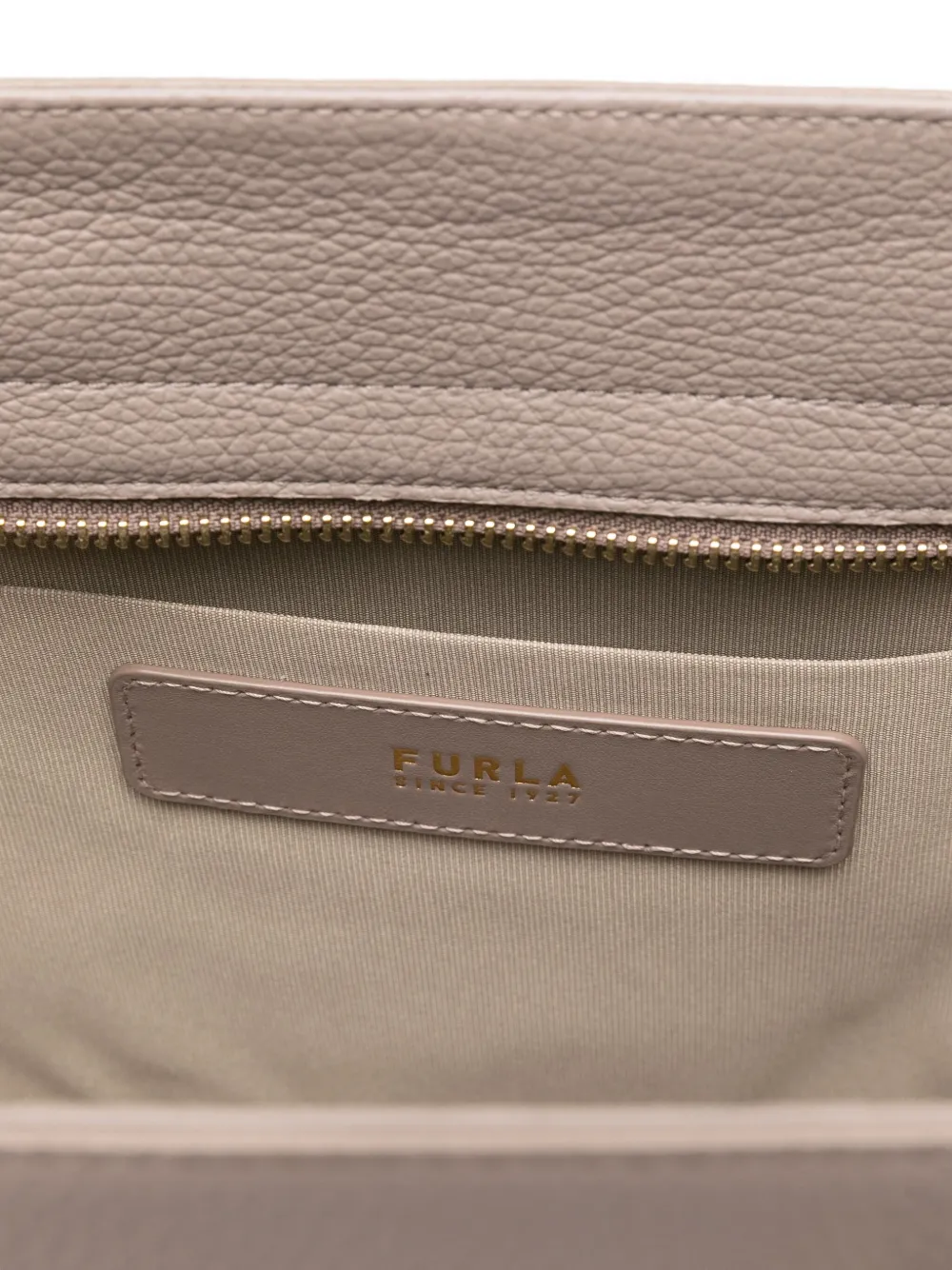 Furla Duetto leather tote bag Grijs