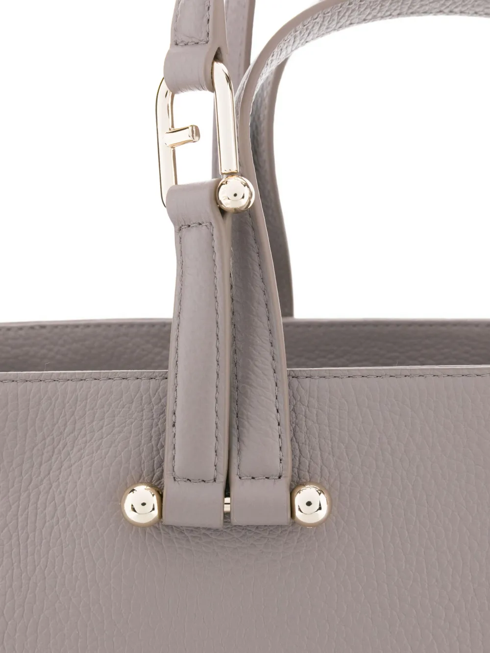 Furla Duetto leather tote bag Grijs