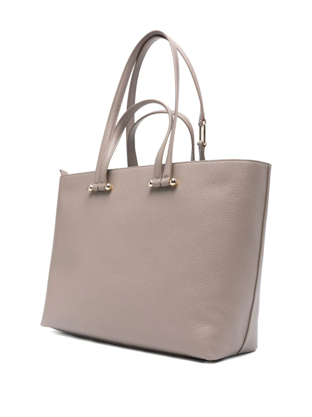 Furla Duetto leather tote bag Grijs