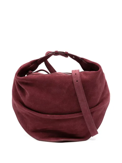 FEDERICO CINA suede curved-shape shoulder bag