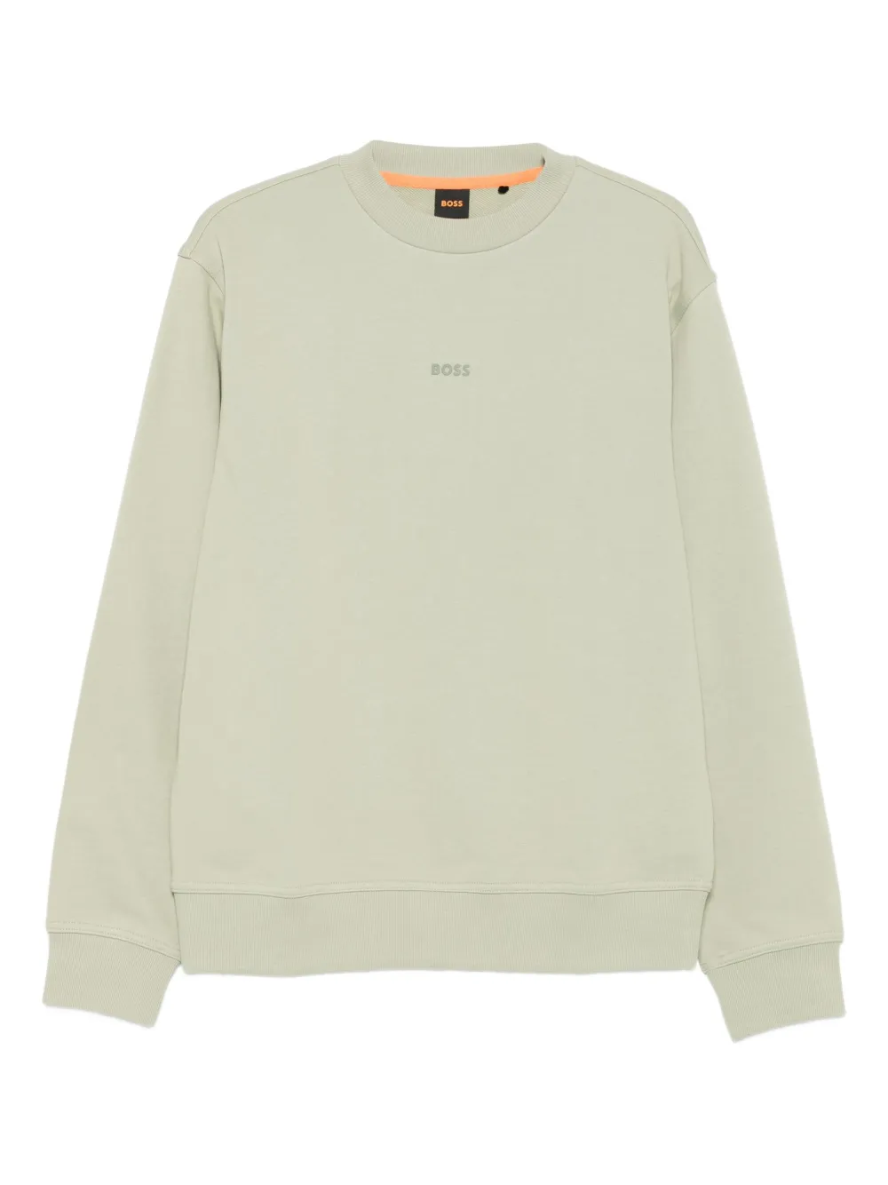 BOSS Sweater met logoprint Groen