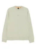 BOSS logo-print crew-neck sweatshirt - Green