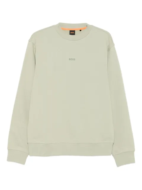 BOSS logo-print crew-neck sweatshirt