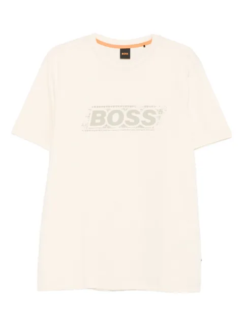 BOSS logo-print cotton T-shirt