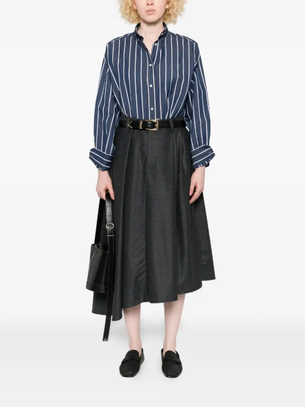 スカート BRUNELLO CUCINELLI SKIRTS Brunello Cucinelli Pleated Asymmetric Skirt | Grey | FARFETCH CA