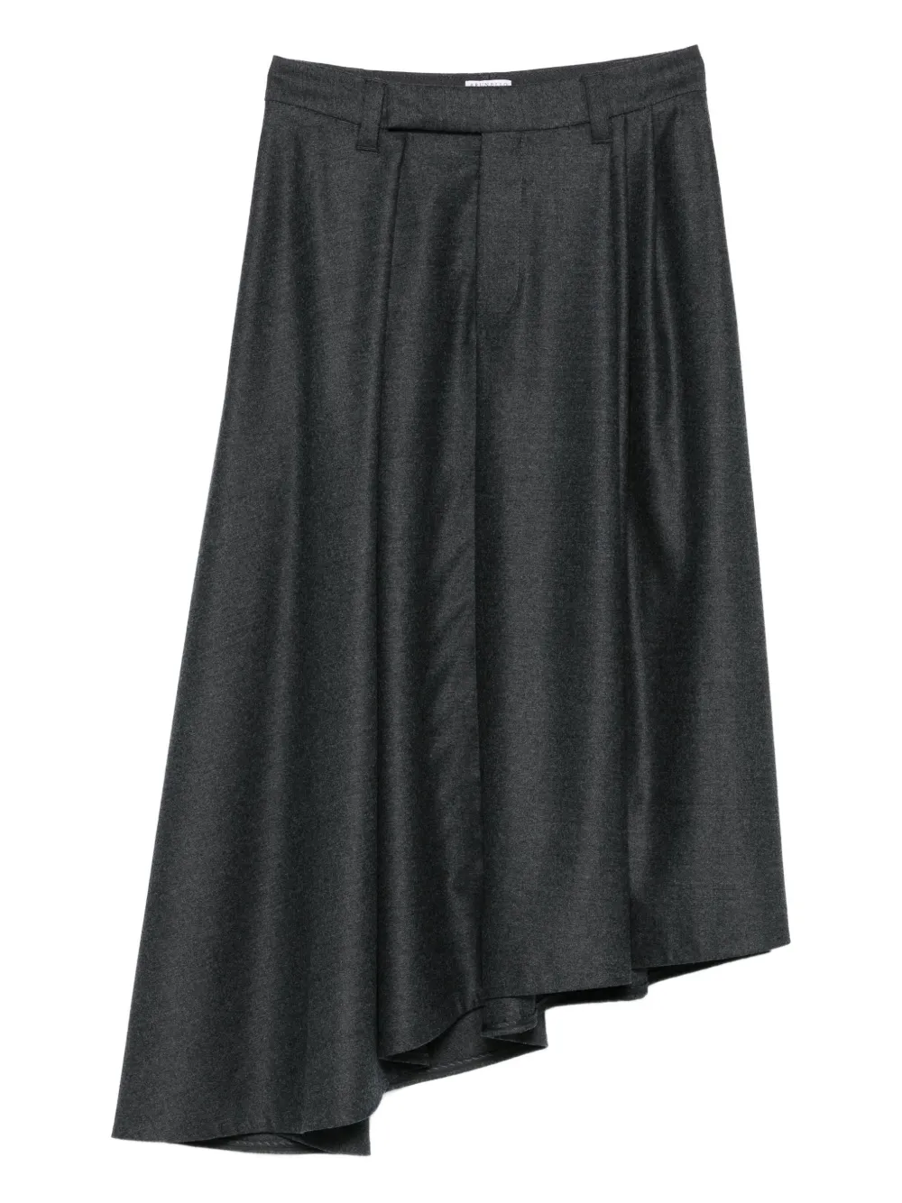 Brunello Cucinelli Asymmetrische plooirok Grijs