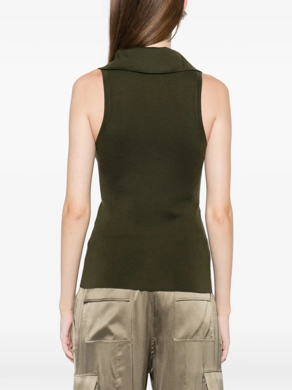 Tom Ford Cowl-neck Top In Green