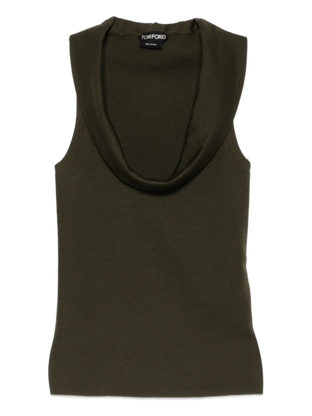 Tom Ford Cowl-neck Top In Green