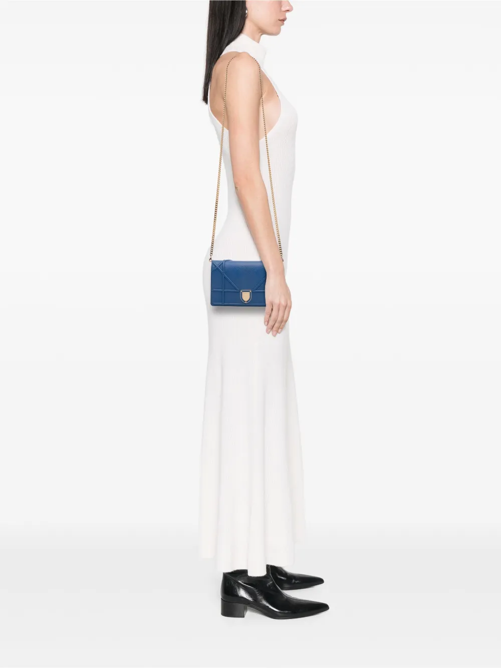 Christian Dior Pre-Owned 2016 Grained Calfskin Diorama Wallet on Chain crossbody bag | Pre-Owned | Image 2