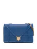 Christian Dior Pre-Owned 2016 Grained Calfskin Diorama Wallet on Chain crossbody bag - Blue