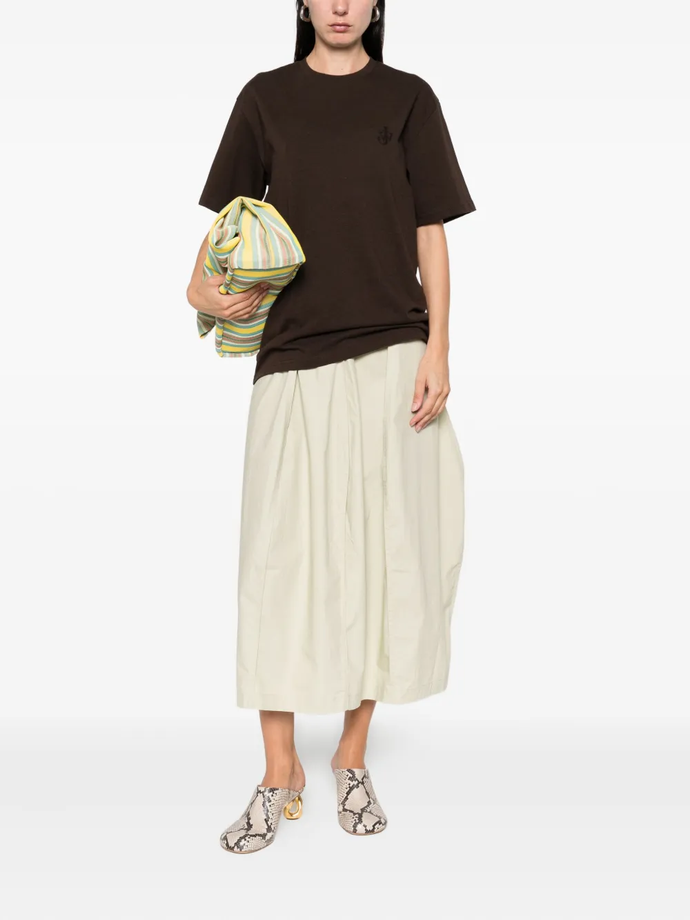 JW Anderson embroidered cottonT-shirt Bruin