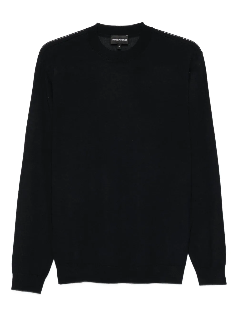Emporio Armani Wollen trui met ronde hals Blauw