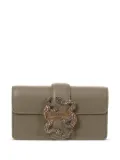 Just Cavalli snake-buckle strap wallet - Brown