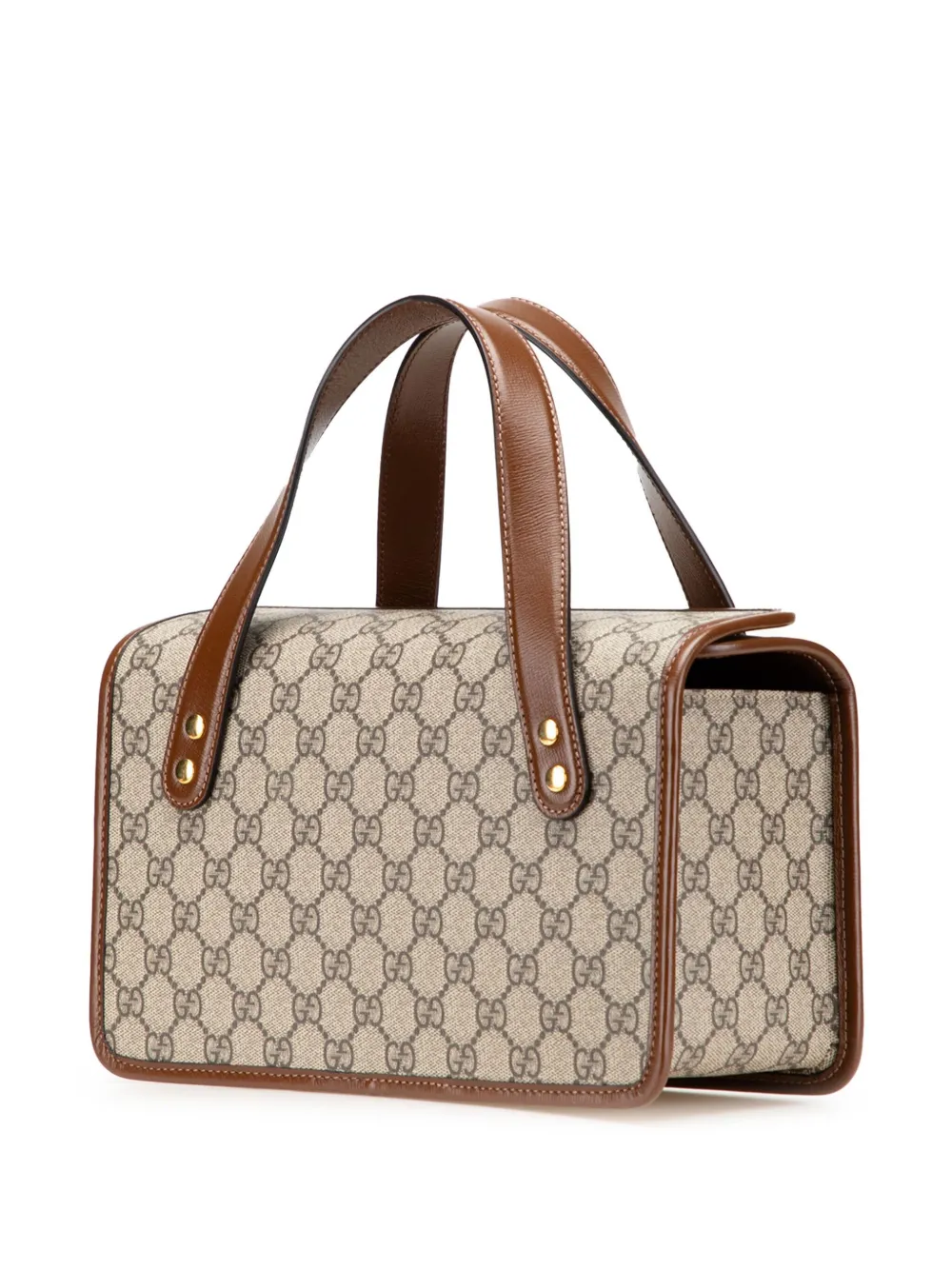 Pre-owned Gucci 2016-2025 Small Gg Supreme Horsebit 1955 Satchel Handbag