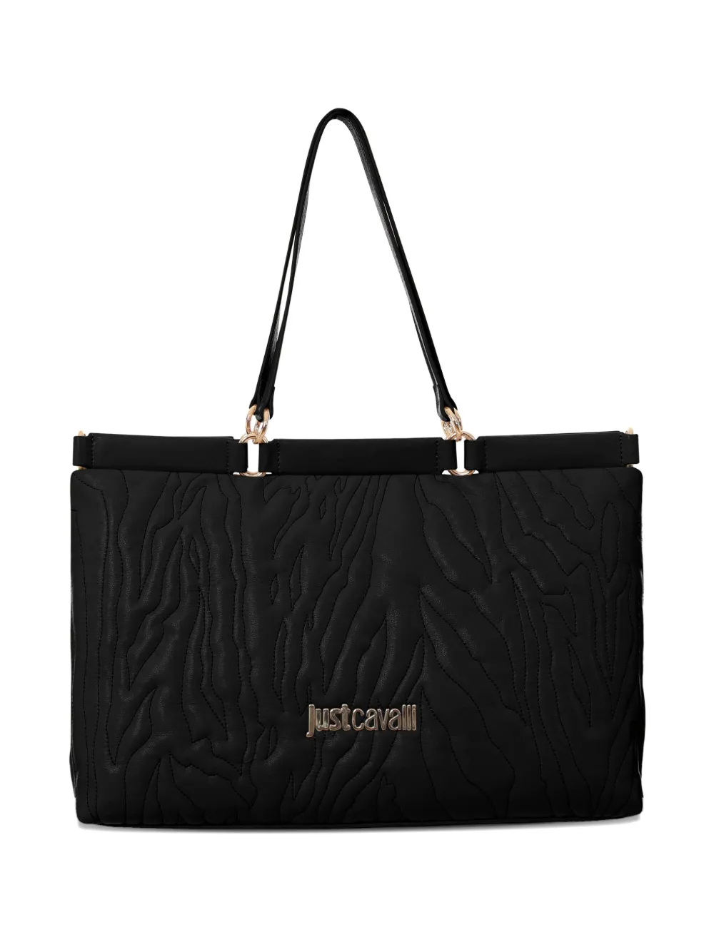 Just Cavalli quilted tote bag Zwart