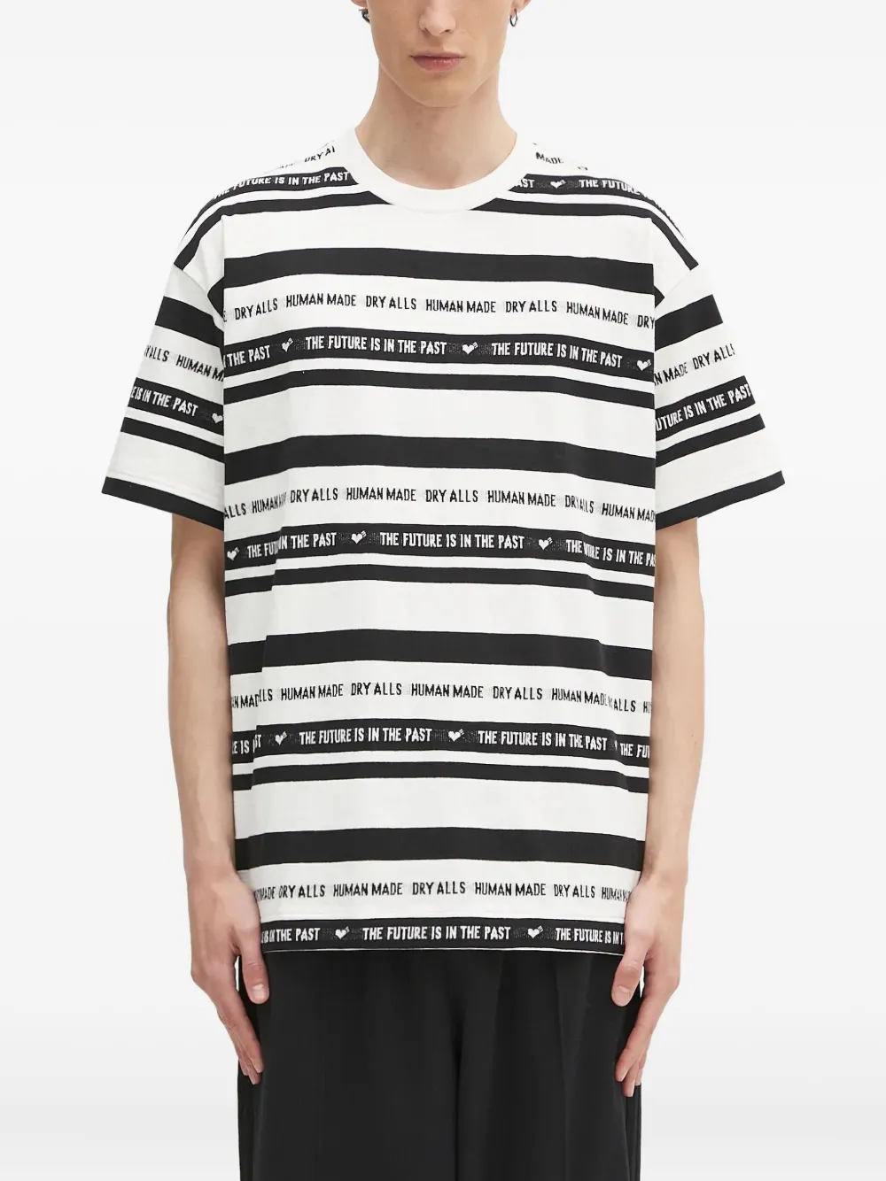 Human Made stripe-print t-shirt | White | Image 1