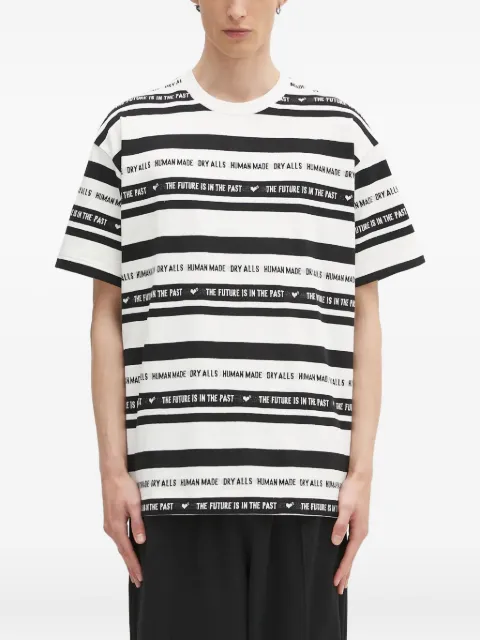 Human Made playera con rayas estampadas