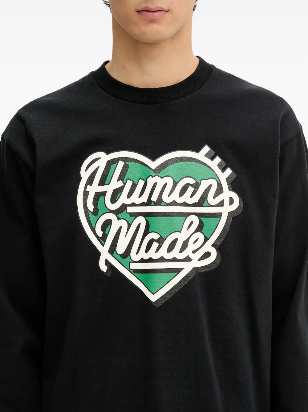 Human Made T-shirt met logo en lange mouwen Zwart
