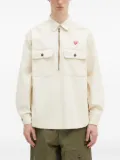 Human Made heart-logo half-zip shirt - Neutrals
