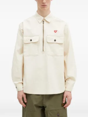 【Human Made】 Zip-Up Work Shirt Beige 1075384_00.png.png
