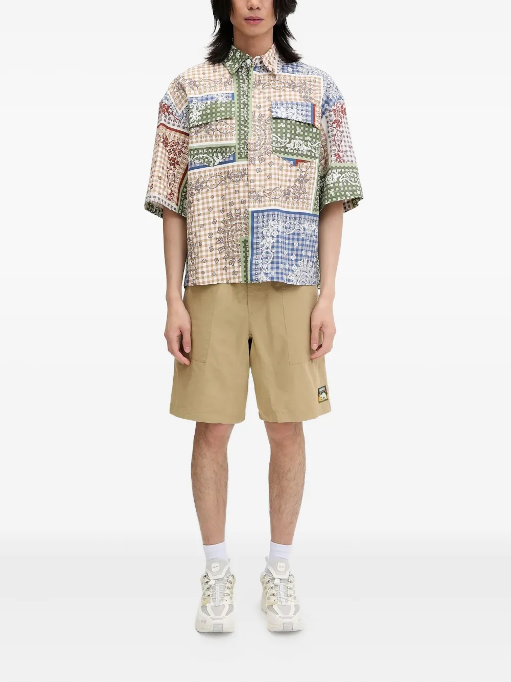 Human Made logo patch-detail shorts - Beige