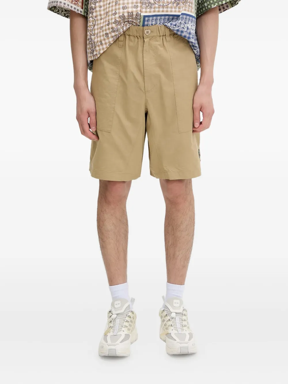Human Made logo patch-detail shorts Beige