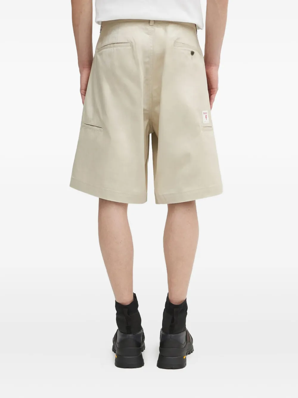 Human Made Katoenen shorts met geplooid detail Beige