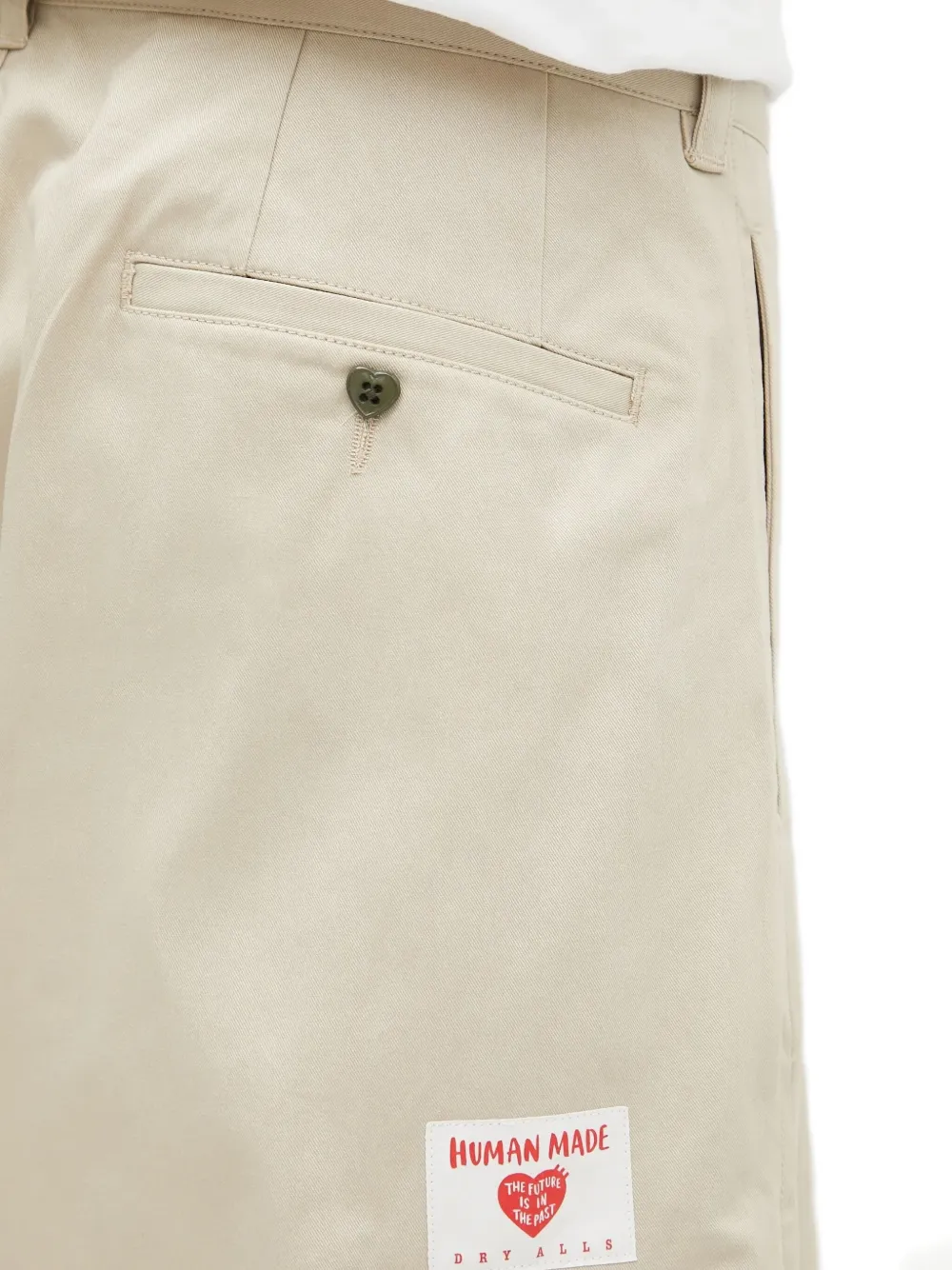 Human Made Katoenen shorts met geplooid detail Beige