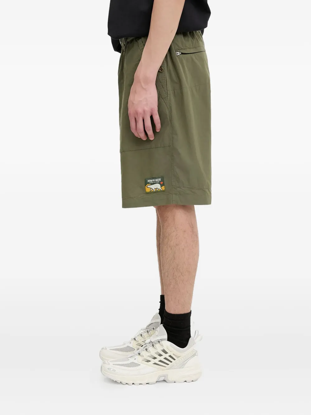 Human Made Elastische shorts met opgestikte zak Groen