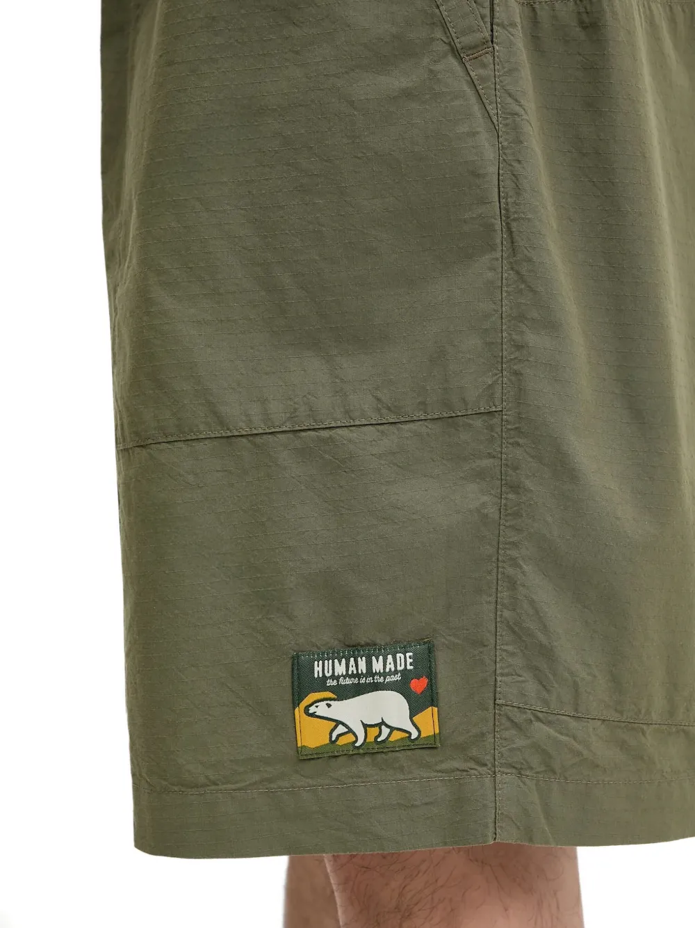 Human Made Elastische shorts met opgestikte zak Groen