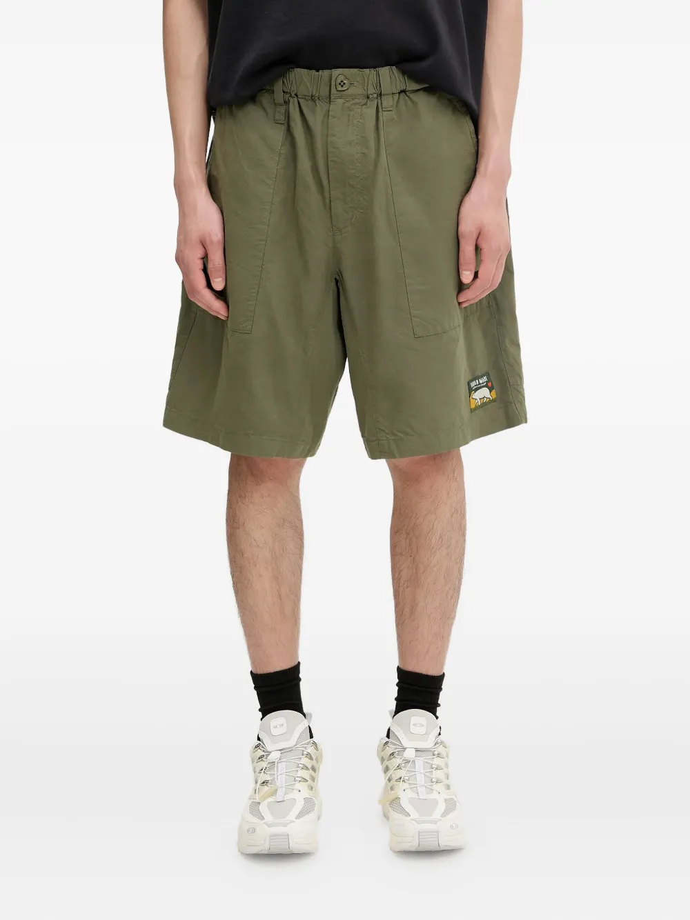 Human Made Elastische shorts met opgestikte zak Groen