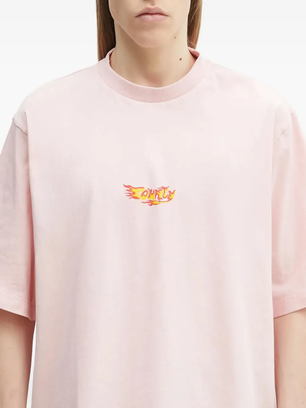 Marcelo Burlon County of Milan T-shirt met vlammenprint en grafische auto Roze