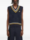 Human Made heart-pattern V-neck sweater vest - Blue
